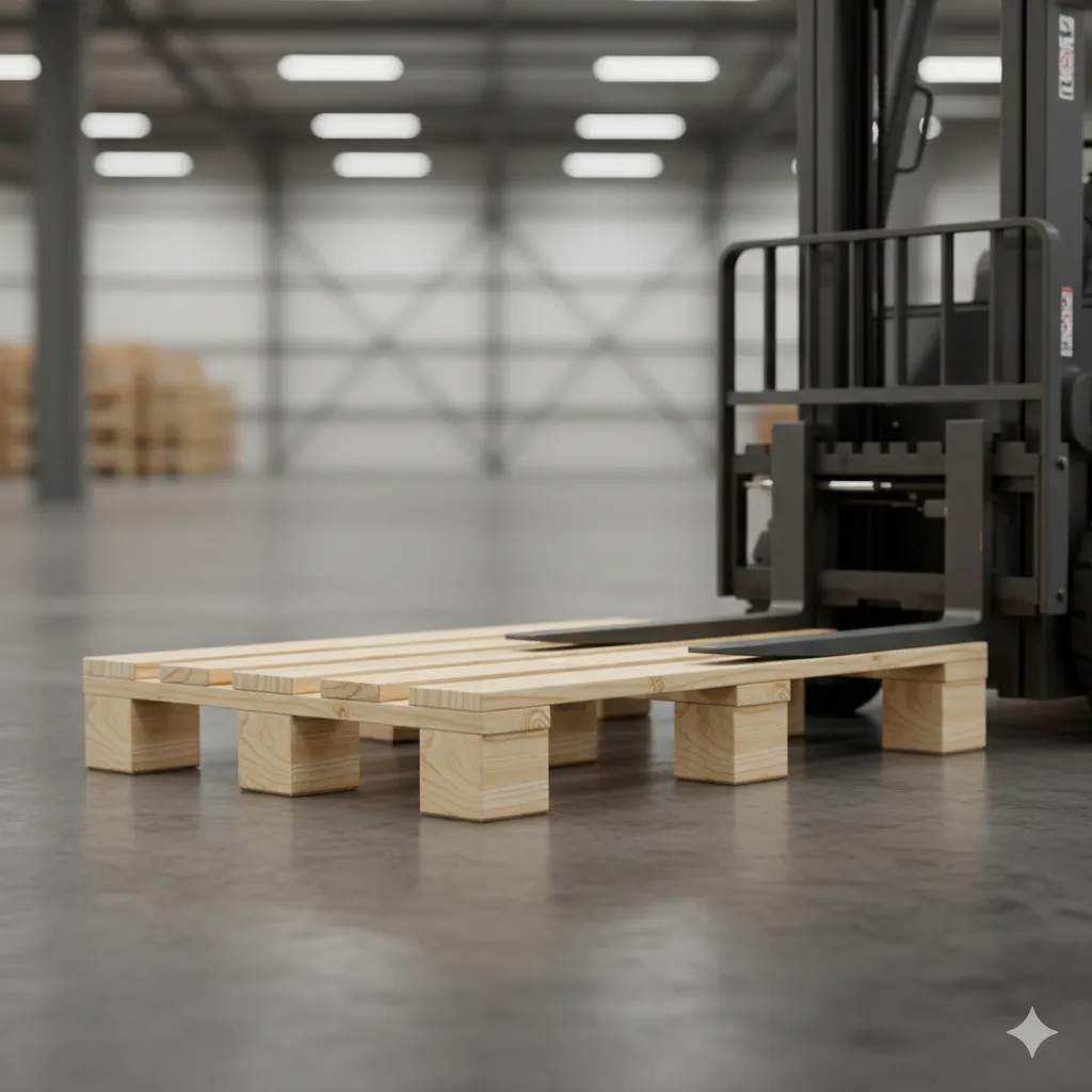 Tarima de Cubo con 4 entradas para montacargas